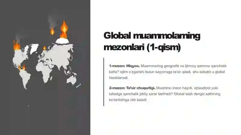 Global Muammolarining Mezonlari va Darajalari 3