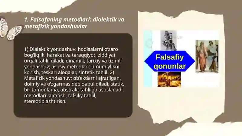 Falsafaning metod, qonun va kategoriyalari 3