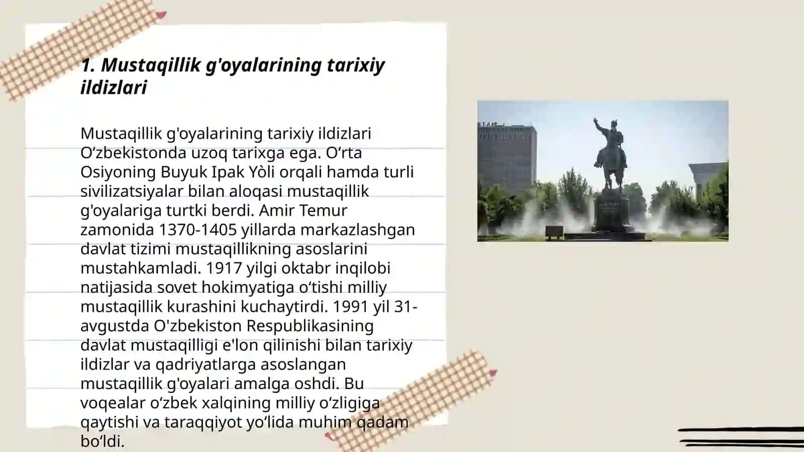 Oʻzbekistonda Mustaqillik g'oyalaring tarixiy asoslari 3