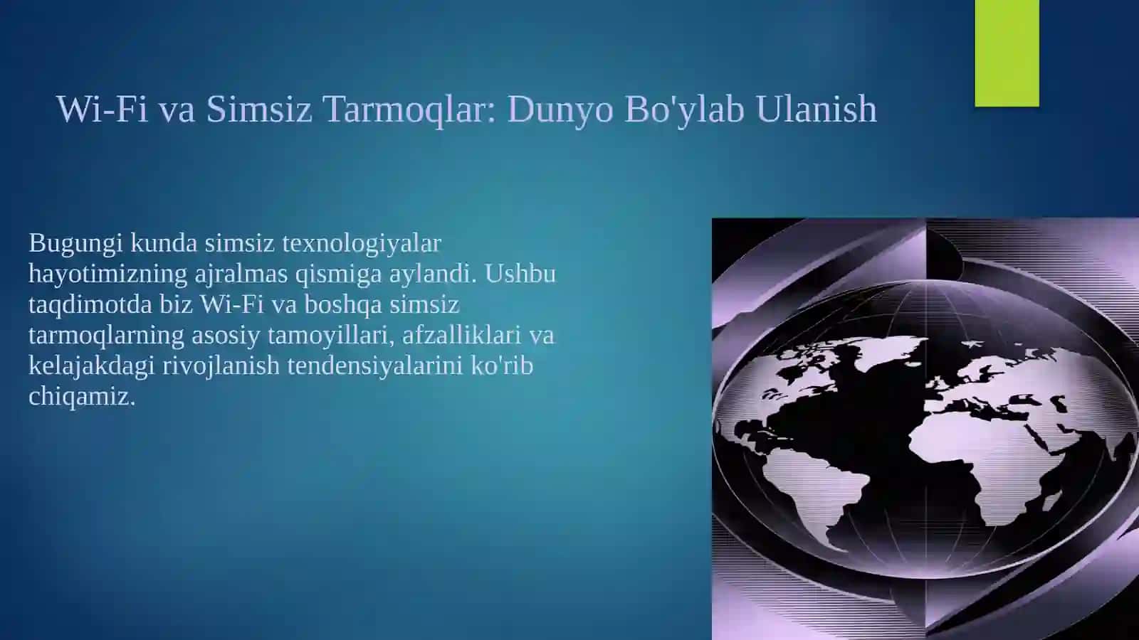 Wi-Fi va simsiz tarmoqlar 3