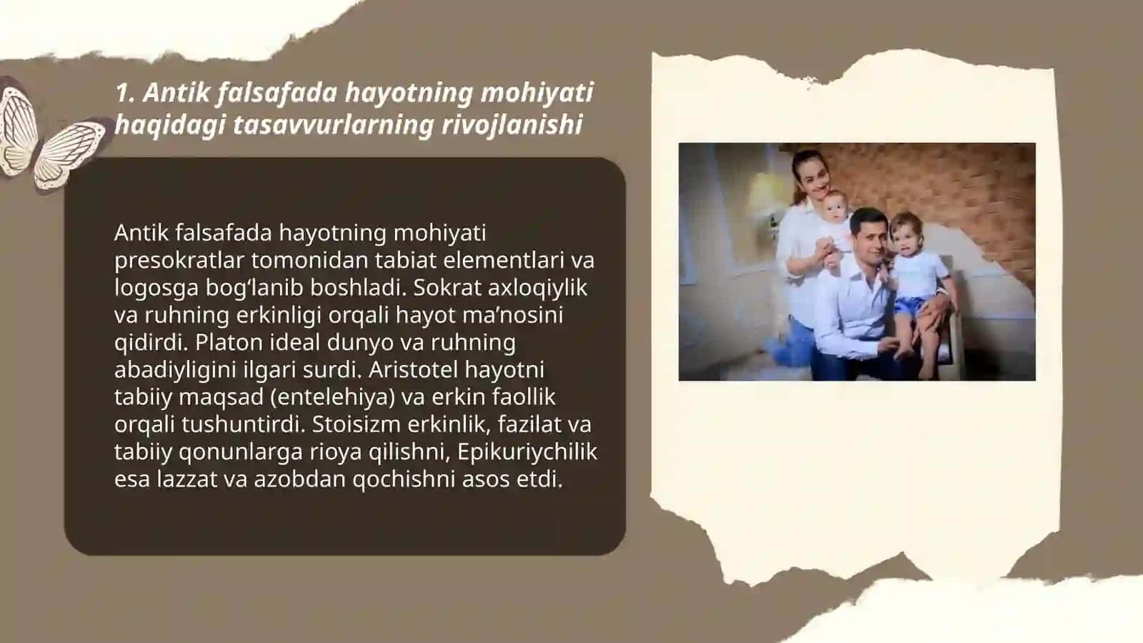 Antik falsafada hayotning mohiyati haqidagi tasavvurlarning rivojlanishi 3