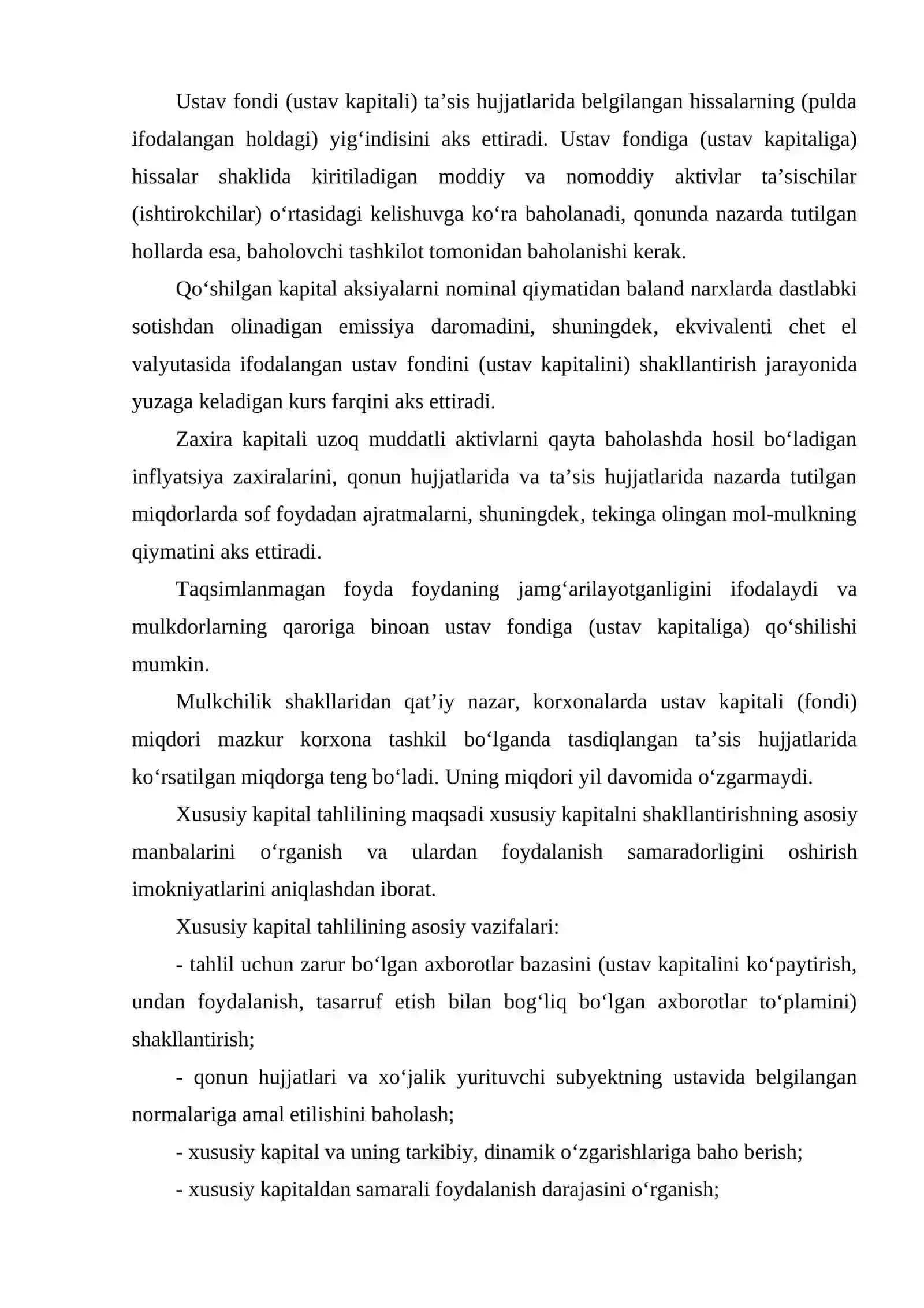 XUSUSIY KAPITAL BILAN BOG‘LIQ BO‘LGAN MOLIYAVIY KOEFFITSIYENTLAR TAHLILI 3