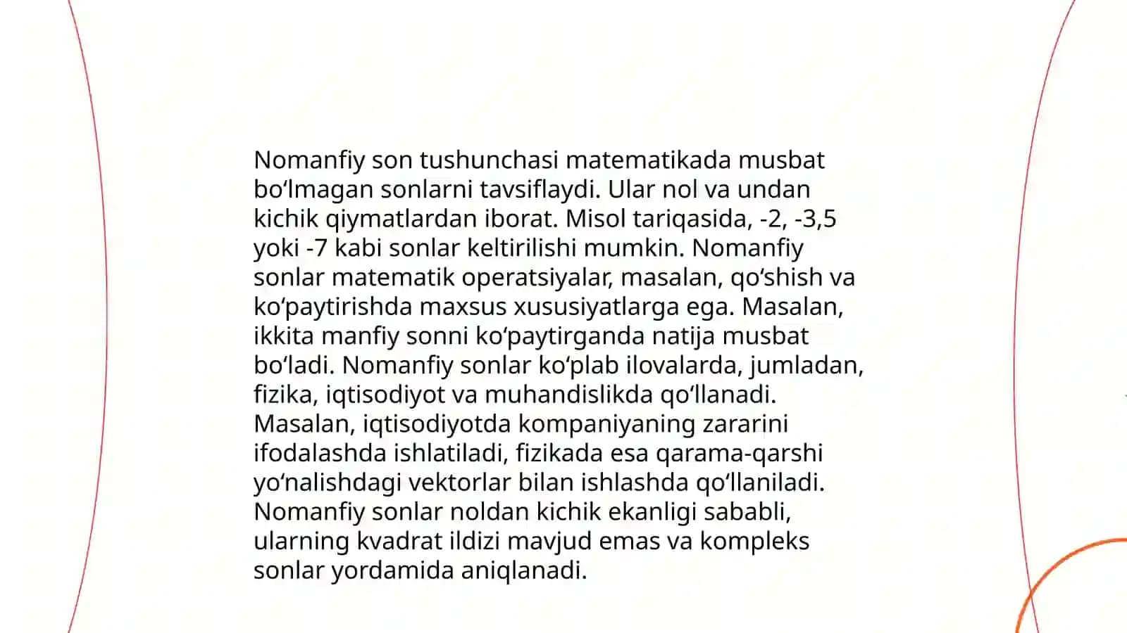 Nomanfiy sonlar ustida arifmetik amallarni o‘rgatish metodikasi 3
