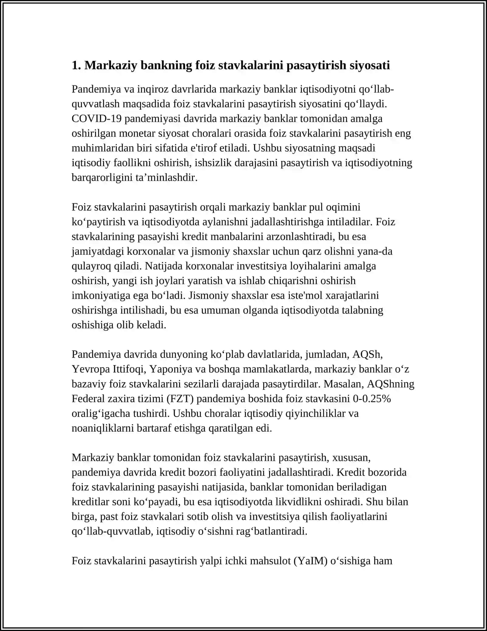 PANDEMIYA VA INQIROZ DAVRLARIDA MONETAR SIYOSAT CHORALARI 3