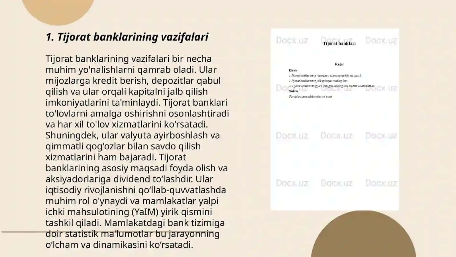 Tijorat banklarining faoliyatini tashkil qilish asoslari va tamoyillari 3