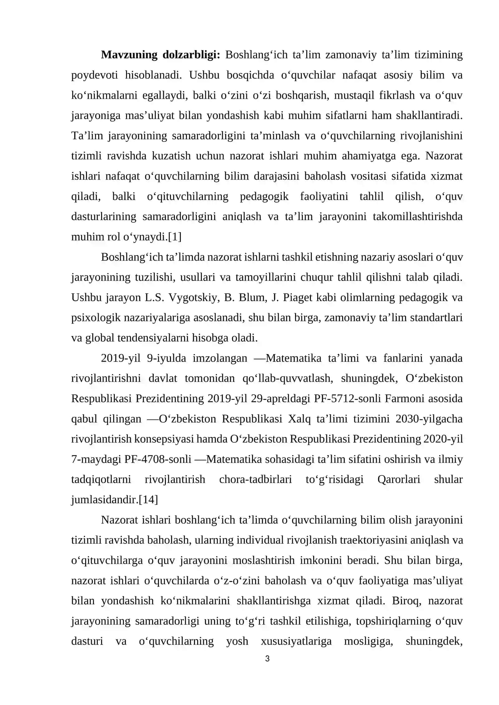 Boshlang‘ich sinflarda matematikadan nazorat ishlarini tashkil etish metodikasi (1-sinf misolida) 3