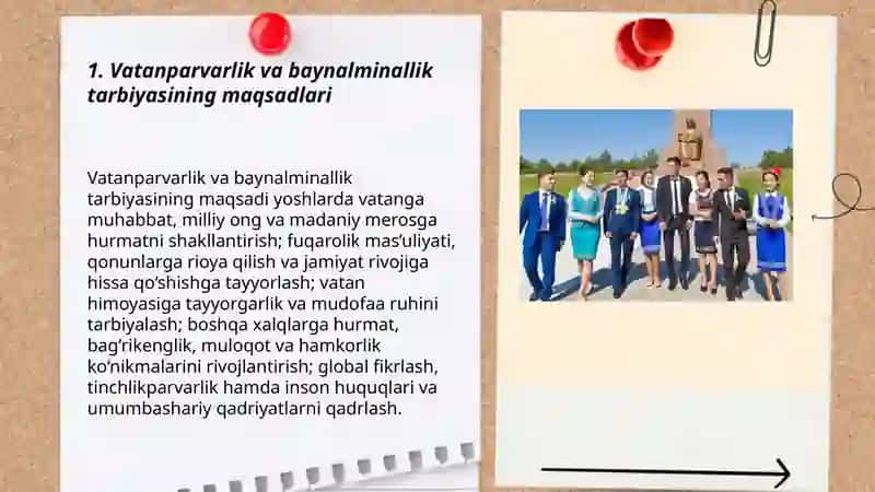 Vatanparvarlik va baynalminallik tarbiyasining maqsadlari 3