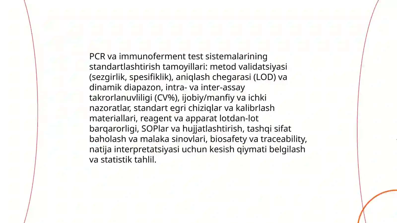 Polimerizatsiya zanjir reaksiyalari asosidagi va immunoferment test sistemalarini standarlash 3