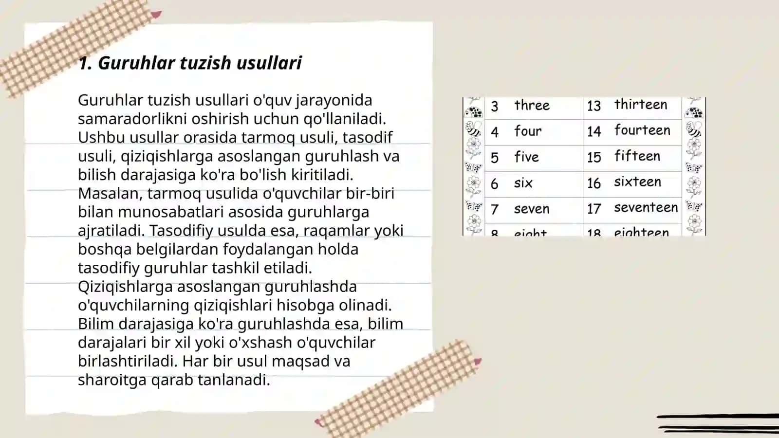 Guruhlar tuzish usullari 3