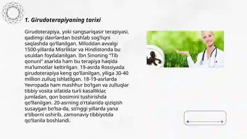 Girudoterapiya va oksiginotetapiya 3