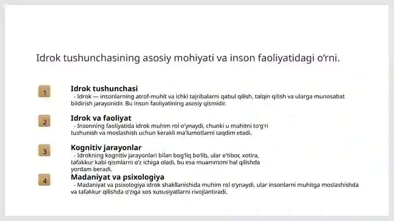 Idrok haqida tushuncha va uning xususiyatlari 3