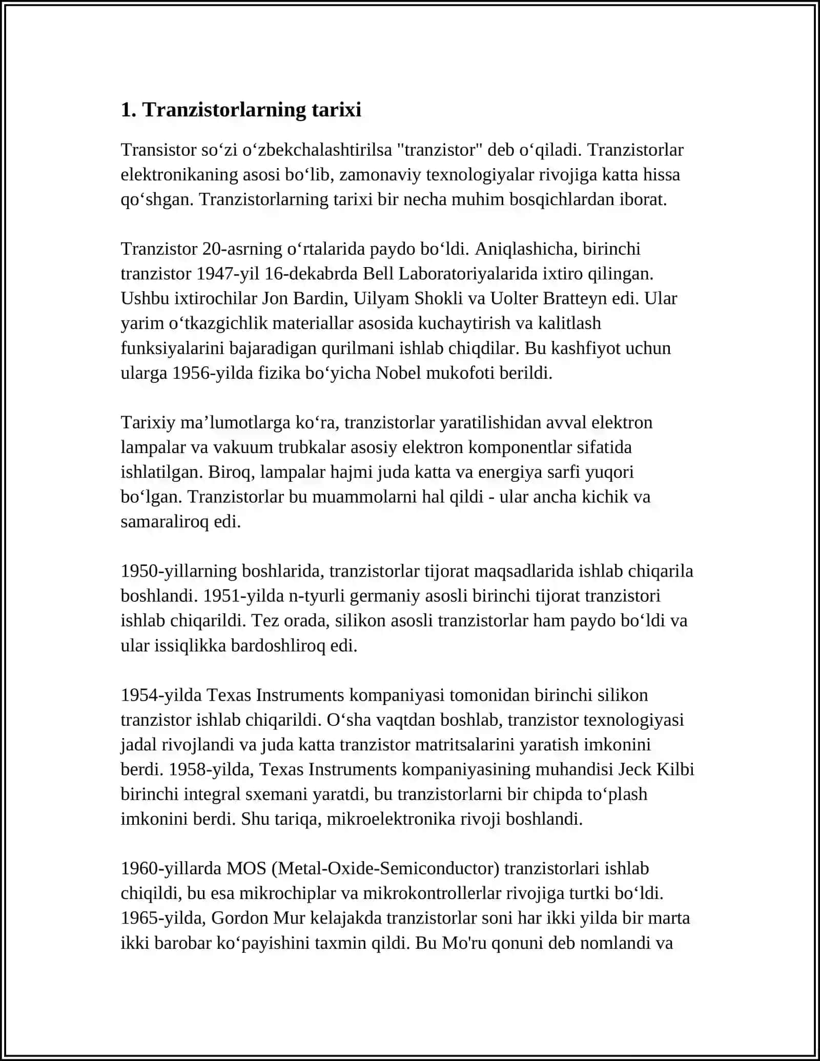 TRANZISTORLAR VA ULARNING ISHLASH PRINSIPI 3