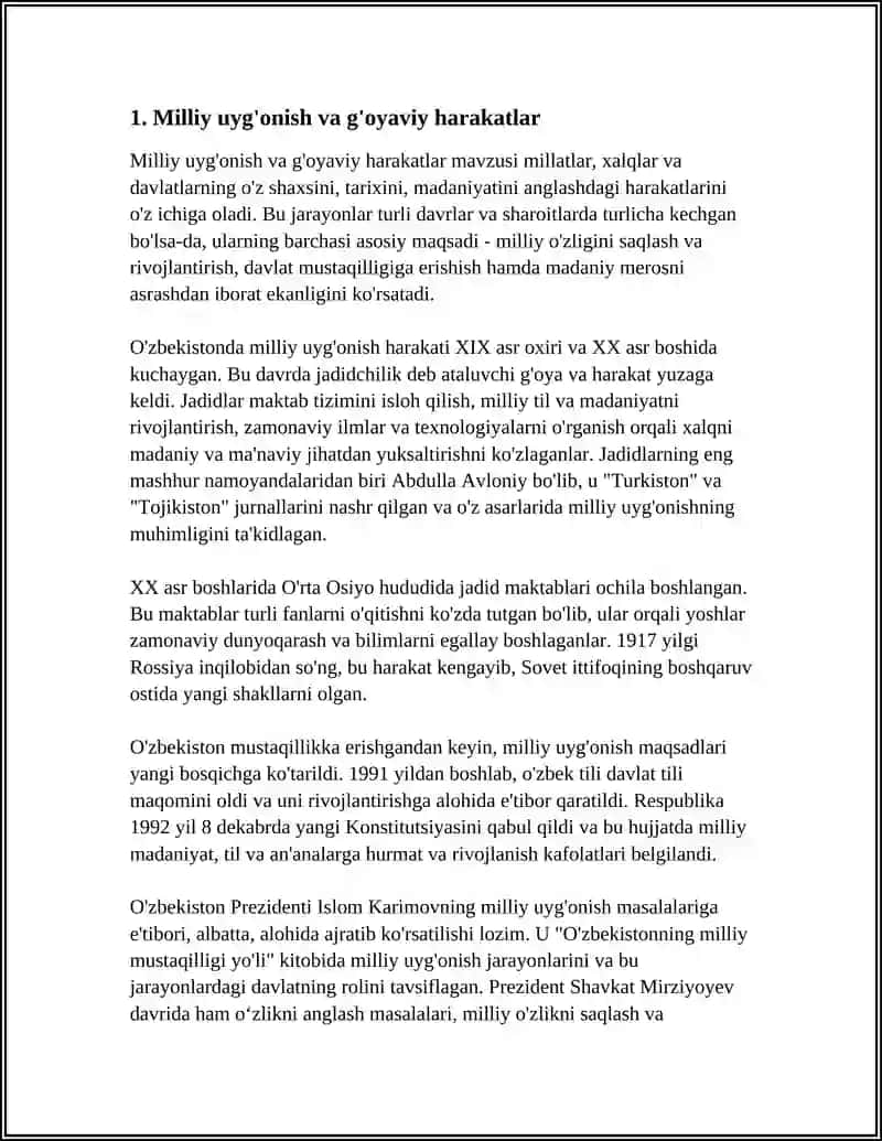 MUSTAQILLIK ARAFASIDA IJTIMOIY SIYOSIY JARAYONLAR HAQIDA KROSFORT 3