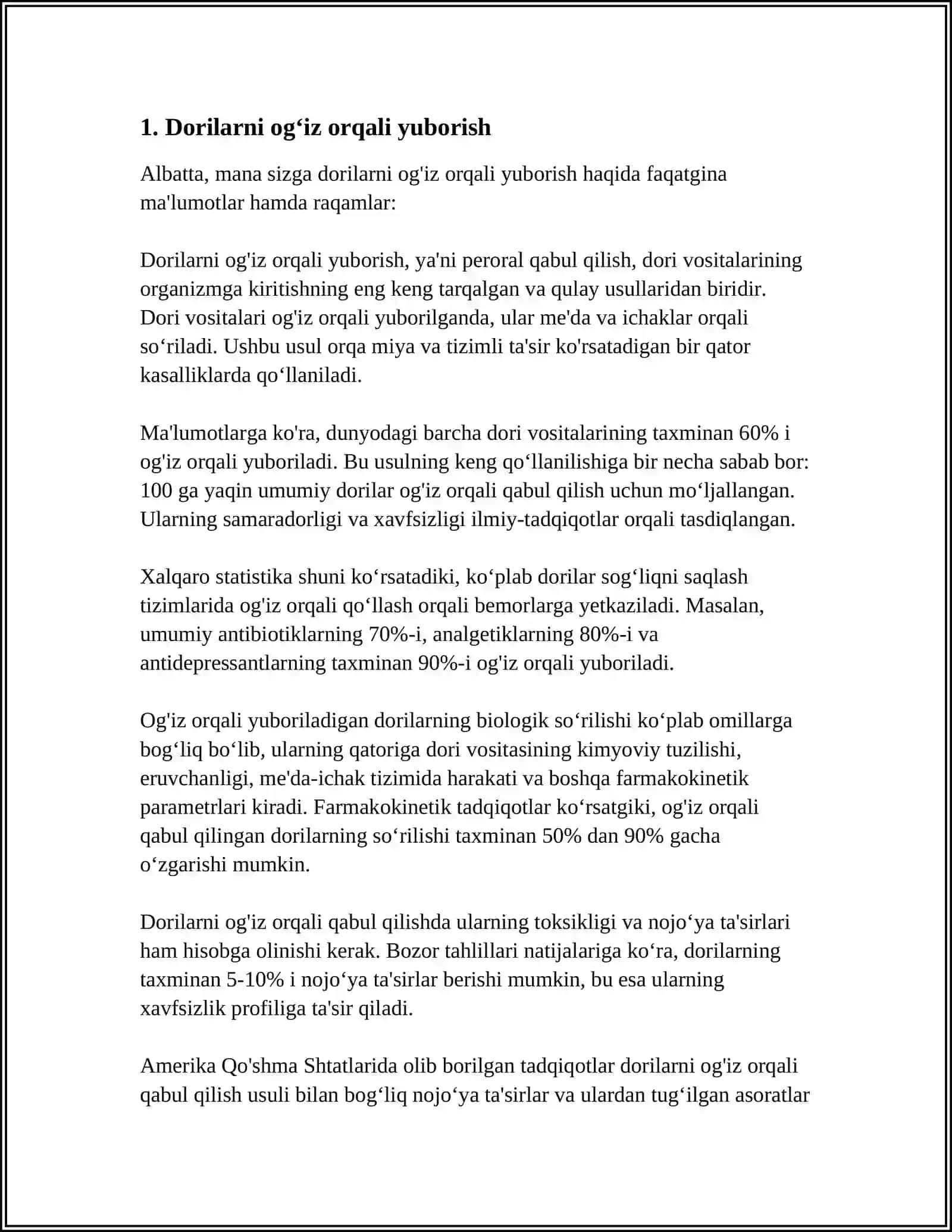 DORILARNI ORGANIZIMGA YUBORISH YOLLARI 3