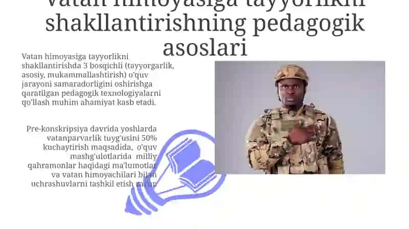 Harbiy vatanparvarlik tarbiyasida oʻquv oliy yurti rahbariyati va chaqiruvga qadar 3