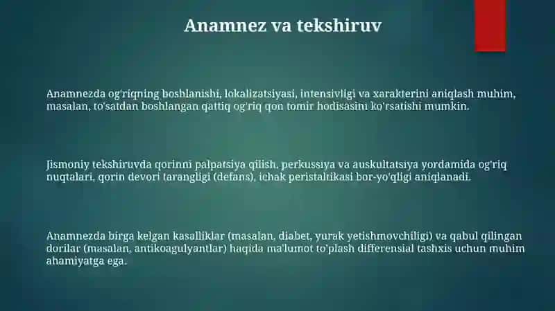 O'tkir qorinni simulyatsiya qildigan kasalliklar 3