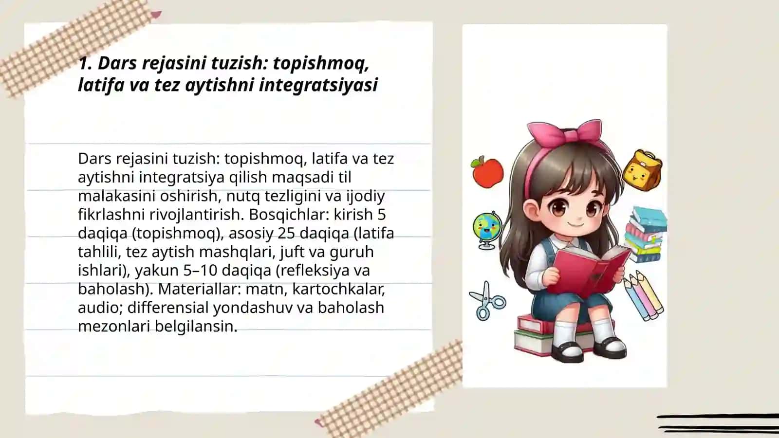 Topishmoq, latifa, tez aytishni oʻqitish metodikasi 3