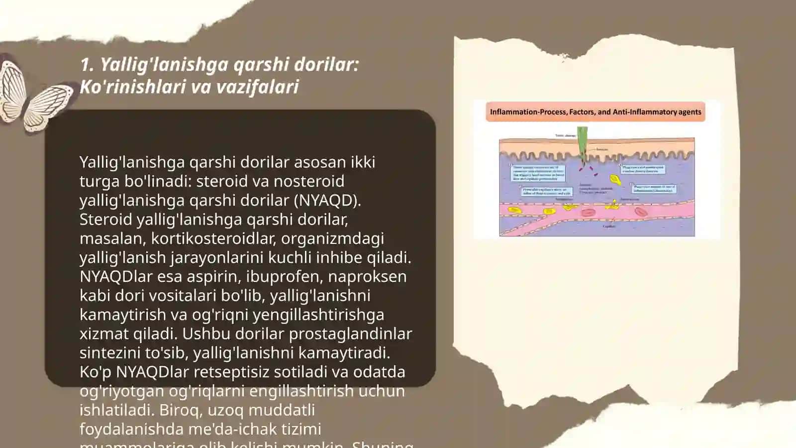 Yalliglanishga qarshi dori vositalat. Steroid va nosteroid vositalar 3