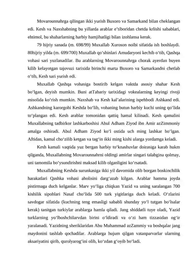 QASHQADARYO VOHASI ARABLAR BOSQINI DAVRIDA (VLL-LX ASRLAR) 3