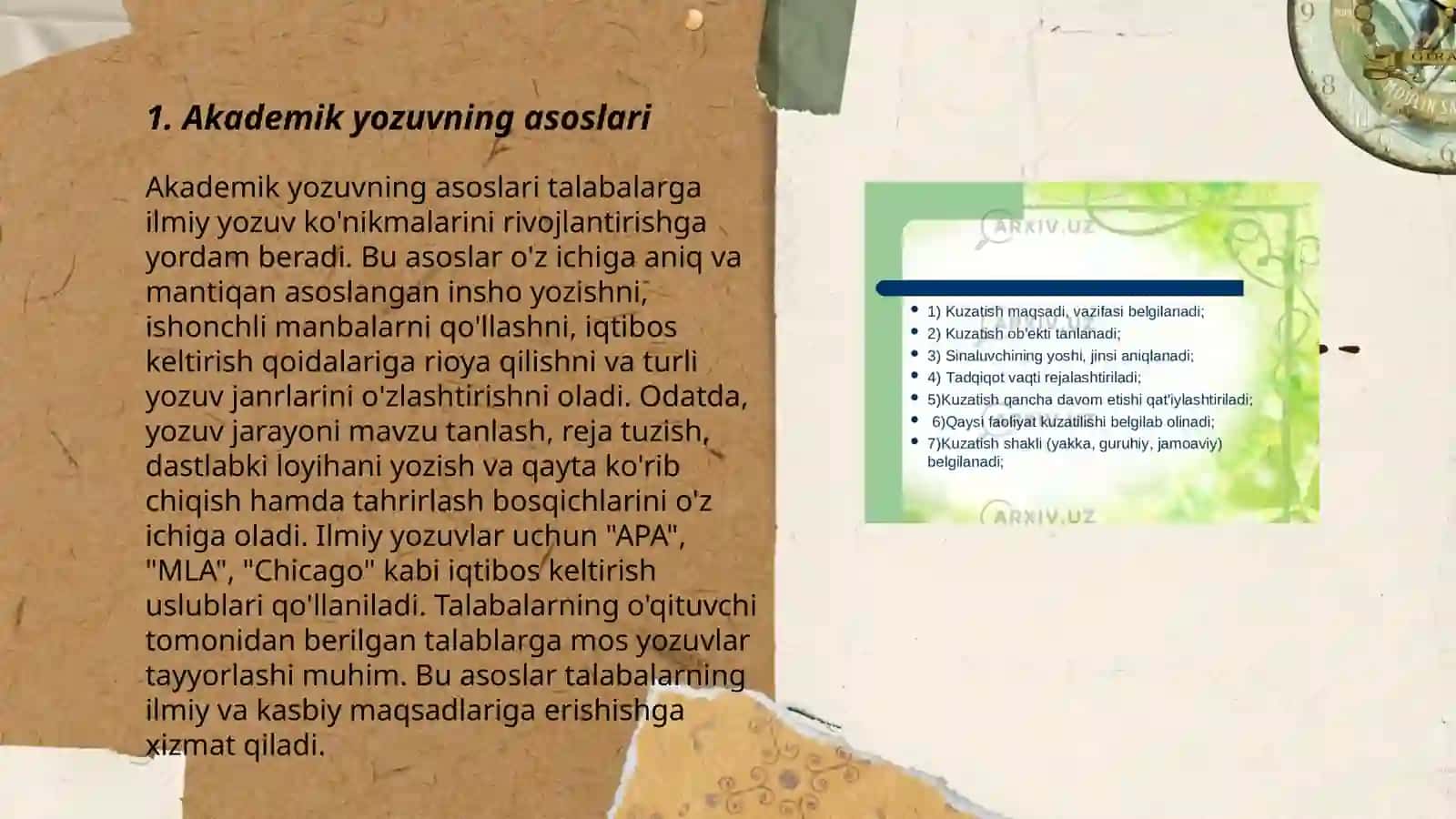 Akademik yozuv fani haqida tushuncha.Ilmiy tadqiqot metodologiyasi.Ilmiy tadqiqot metodlari 3