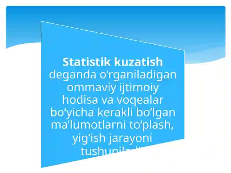 Statistika fanidan MUSTAQIL ISH: Statistik tafakkur 3