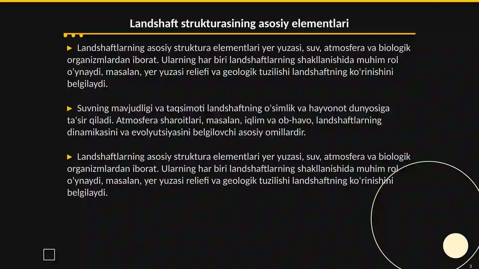Landshaftlarni tarkibiy qismlari 3