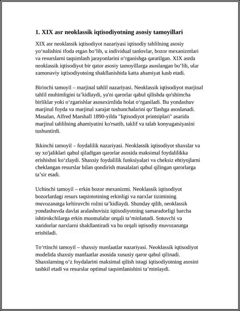 XIX ASR OXIRI XX ASR BOSHLARIDAGI NEOKLASSIK EVOLUTSION YO'NALISH 3