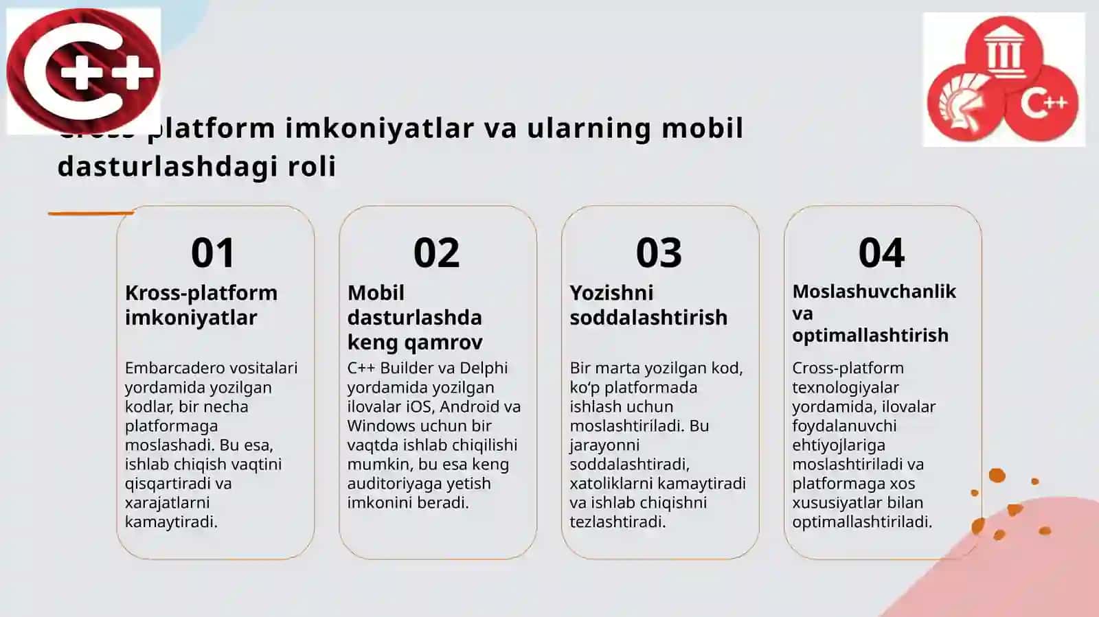 Mobil ilovalarni yaratishning dasturiy va vositalari (Embarcadero C++ Delphi) 3
