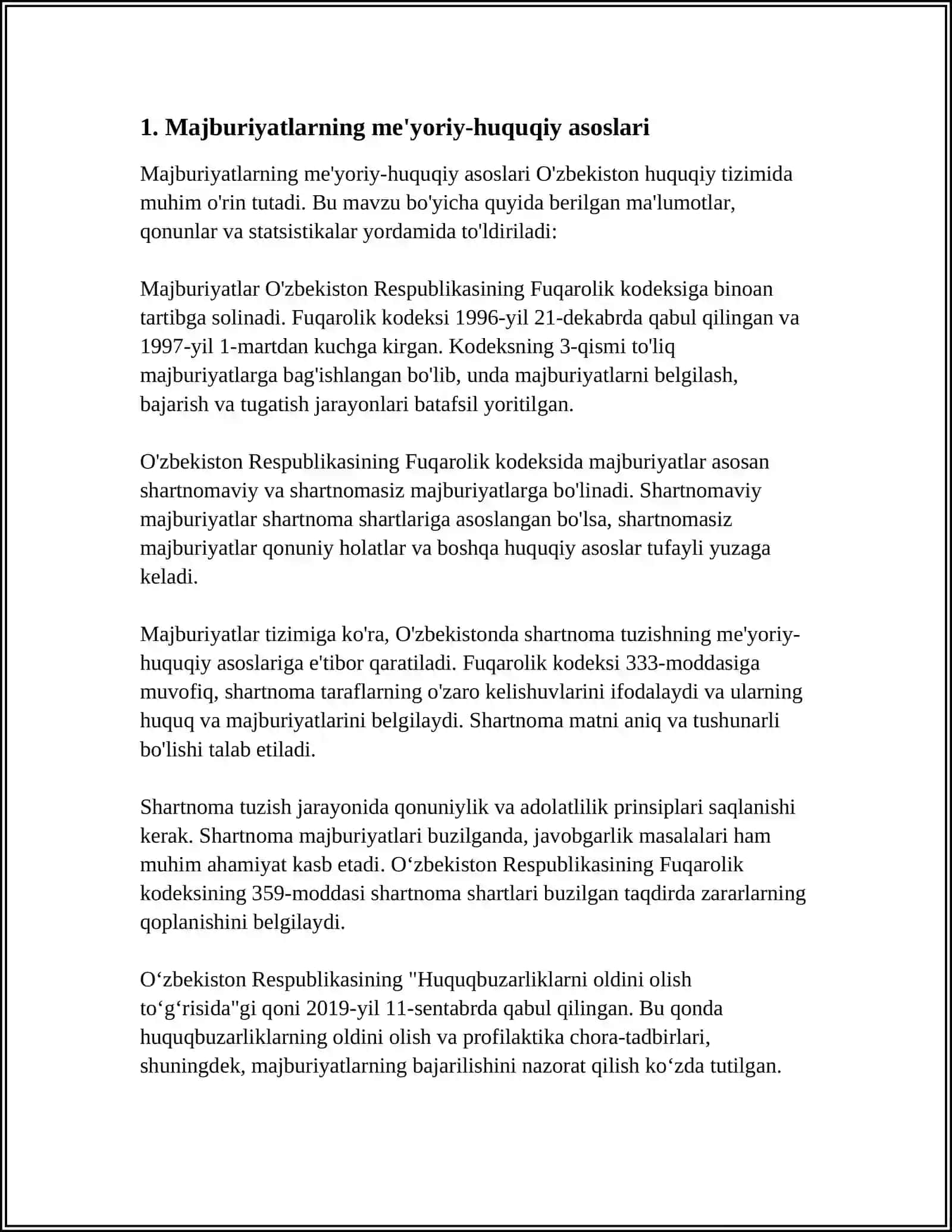 MAJBURYATLARNING BUZILISHI VA BUNING UCHUN JAVOBGARLIK 3