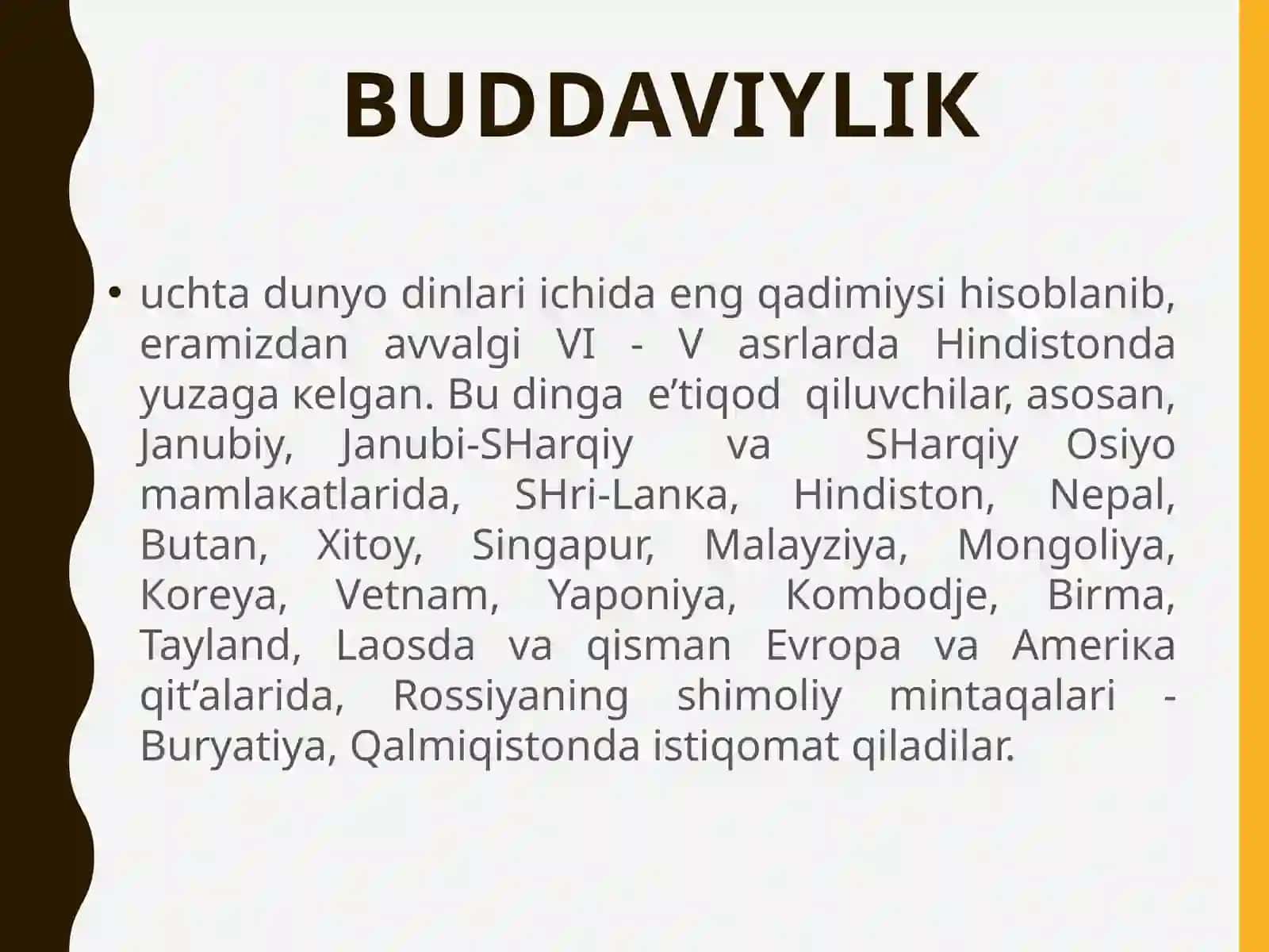 Buddaviylik dinining jahon dini sifatidagi maqomi 3