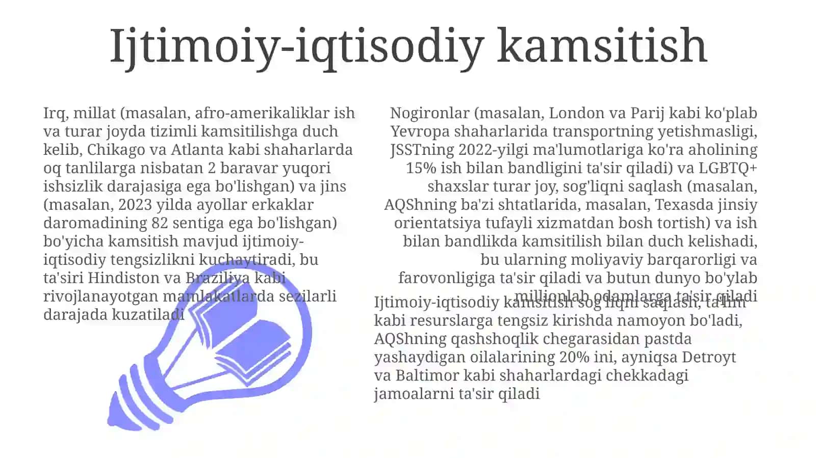 Turlibelgilar asosida odamlarni diskriminatsiya qilish 3