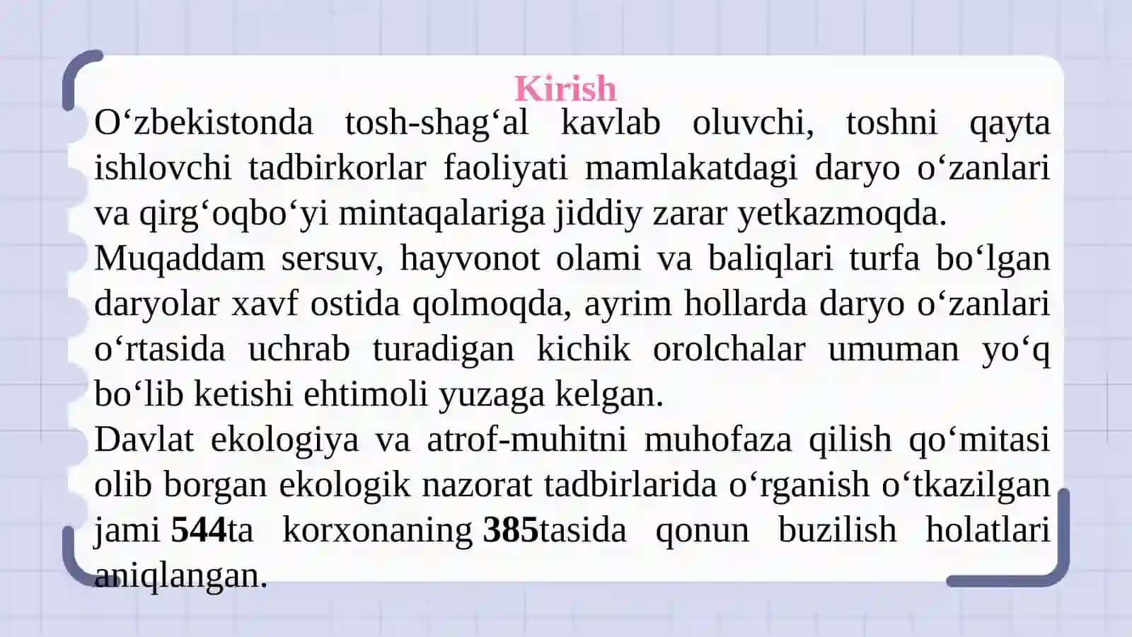 Atrof-muhitga ta'sirni kamaytirish 3
