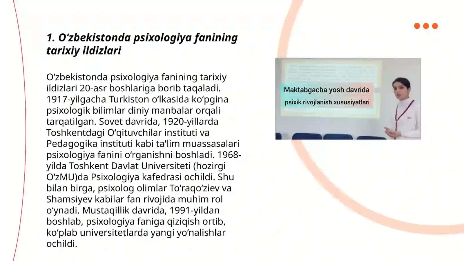 Oʻzbekistonda psixologiya fanining rivojlanishi 3