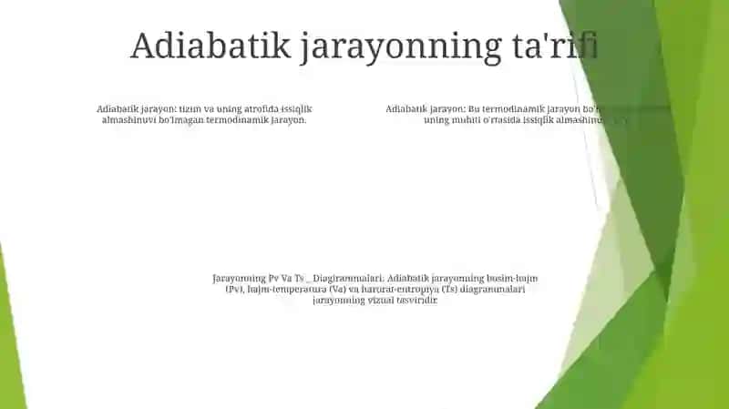 Adiabat Jarayon. Jarayonning Pv Va Ts _Diagirammalari 3