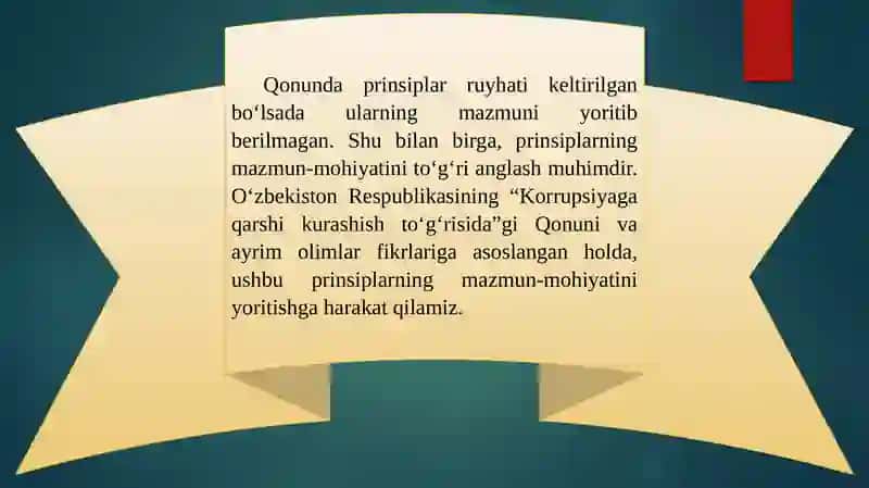 Korrupsiyaga qarshi kurashishning asosiy prinsiplari 3