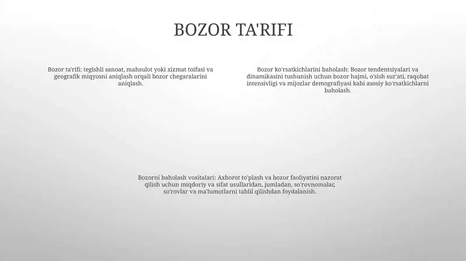 Moliya Bozori Indikatorlarini Baholash 3