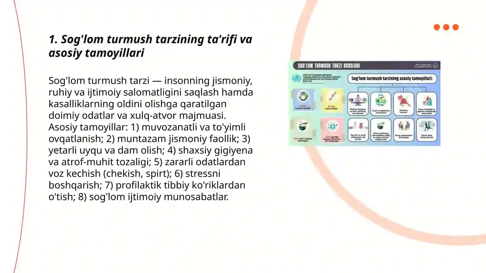 Sog'lom turmush tarzi va uning salomatlikni shakllantirishdagi ahamyati 3