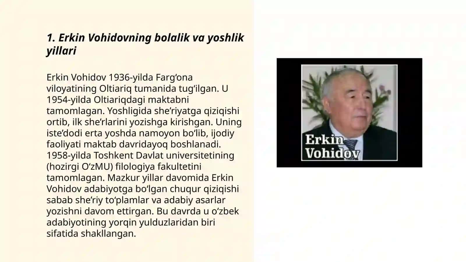 Erkin Vohidov hayoti va ijodi 3