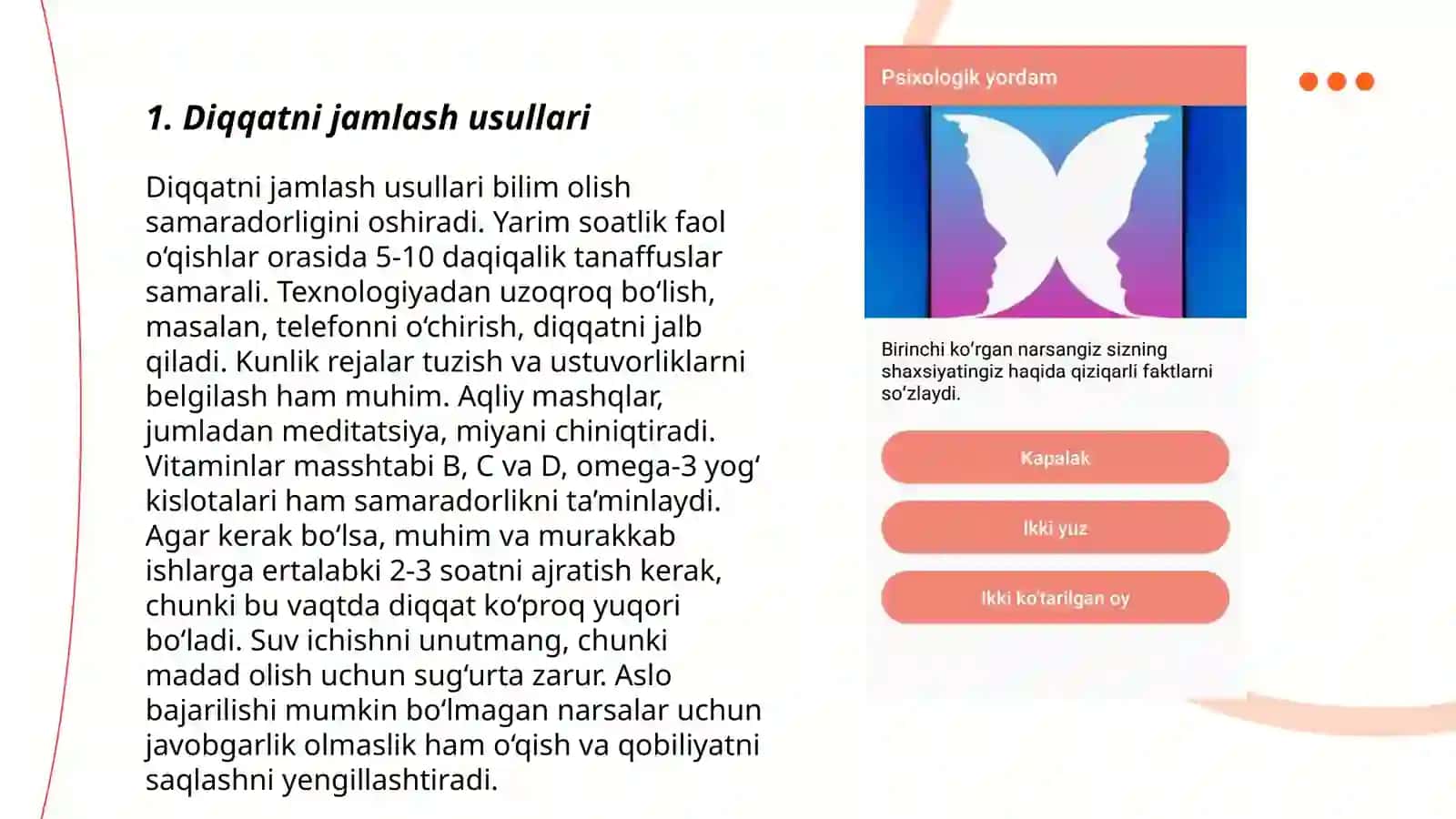 Diqqatni rivojlantiruvchi psixologik mashgʻulotlar 3