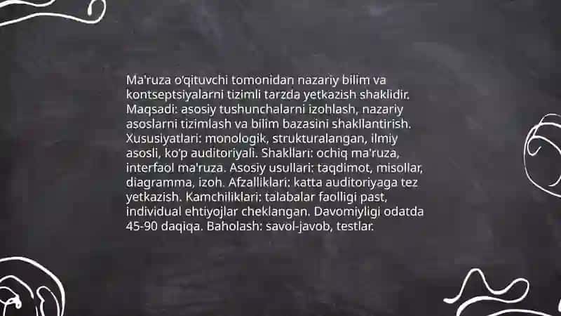 Taʼlimni tashkil etish shakllari 3