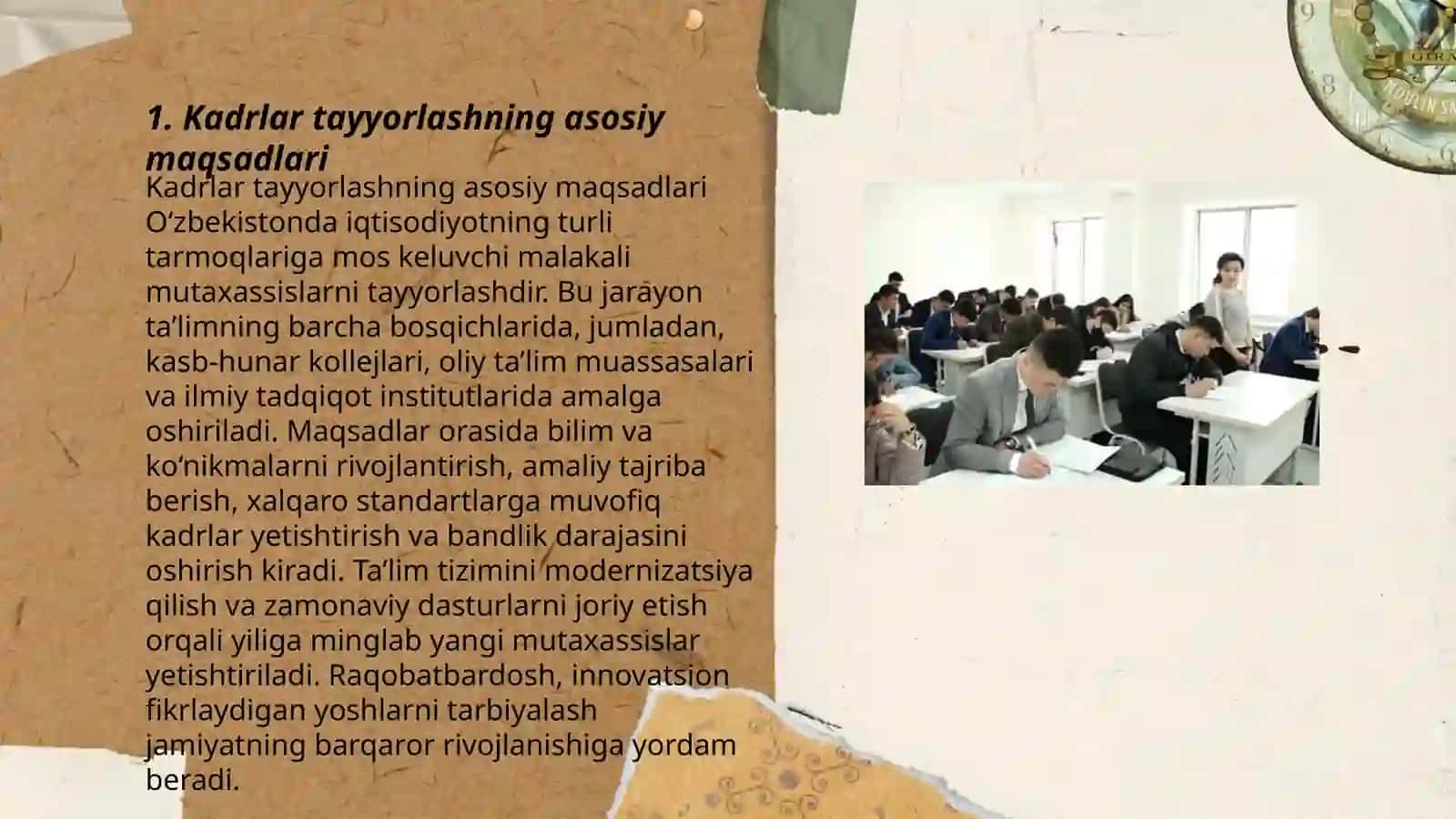 Kadrlar tayyorlash maqsadi va uni Davlat ta'lim standartlarida aks etishi 3
