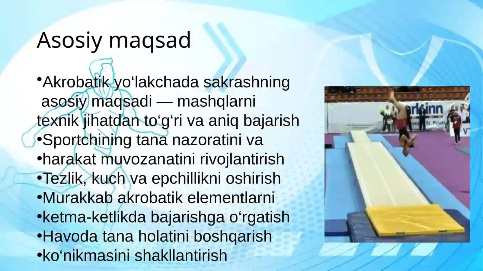 Akrobatik yo‘lakchada sakrash 3