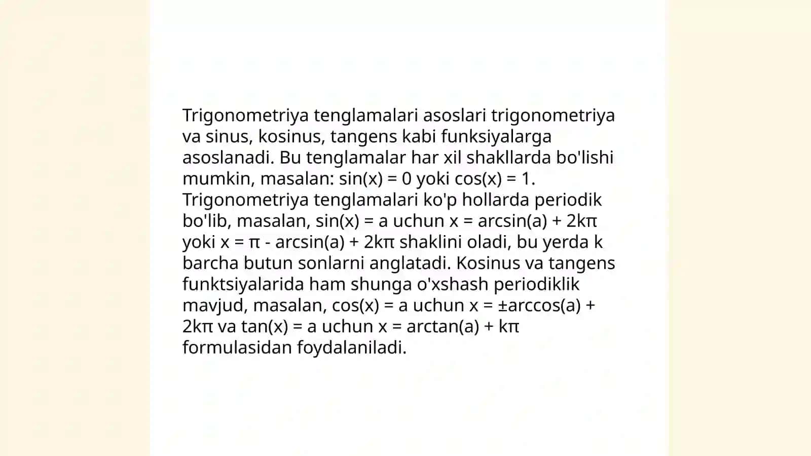 TRIGONOMETRIK TENGLAMALARNI ÒQITISH METODIKASI 3