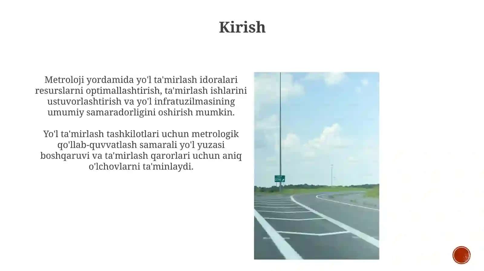 Avtomobilyoʻllarini ekspluatatsiya qilish tashkilotining metrologik taʼminoti 3