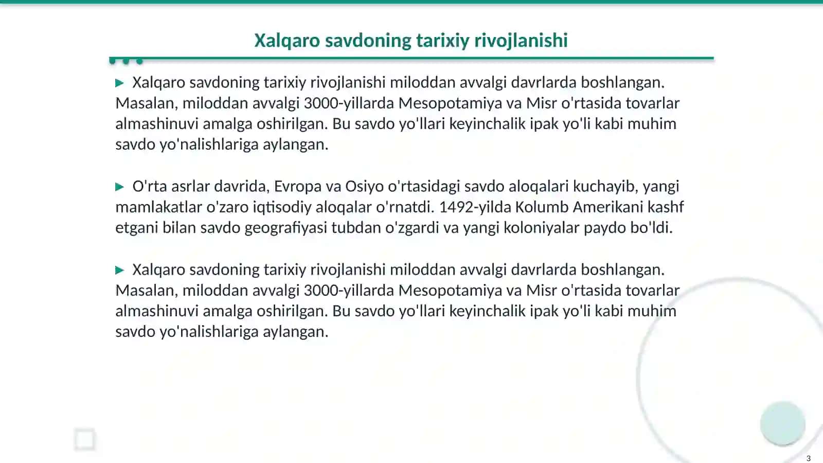 Xalqaro savdoning rivojlanish tendensiyalari. Xitoyning jahon iqtisodiy kuchi sifatida shakllanishi 3