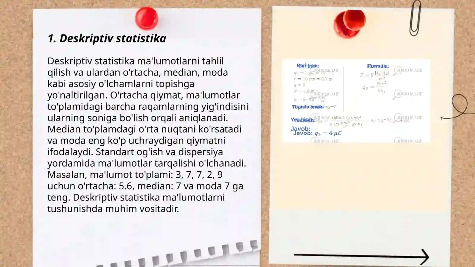 Statistik tahlil masalalarini MS Excel dasturidan foydalanib yechish 3