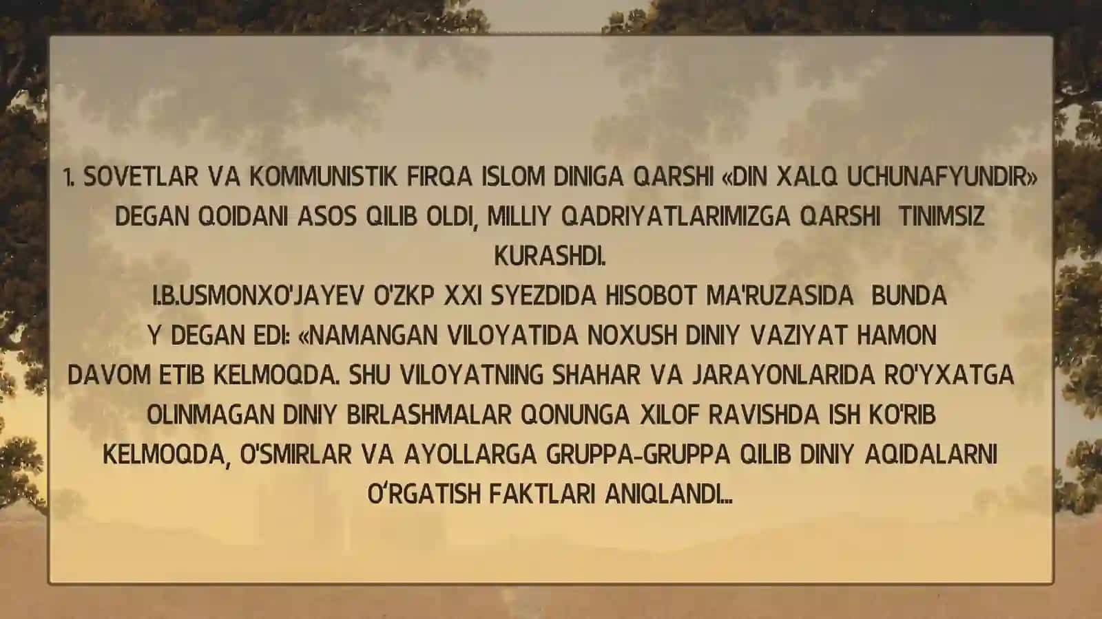 Oʻzbekistonning ijtimoiy-siyosiy jarayonlari 3