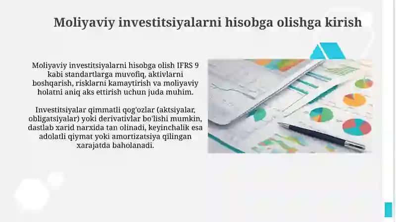 Moliyaviy investitsiyalarning hisobi 3