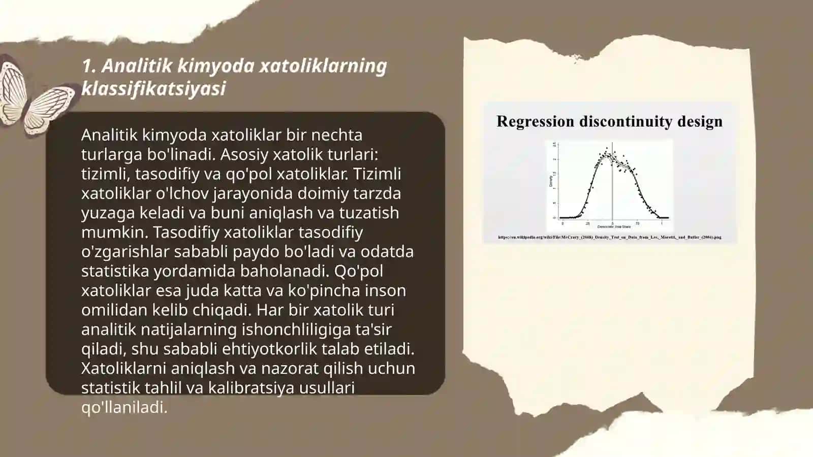 Analitik kimyoda xatolar.Dispersion analiz.Regression va korrelyasion analiz 3