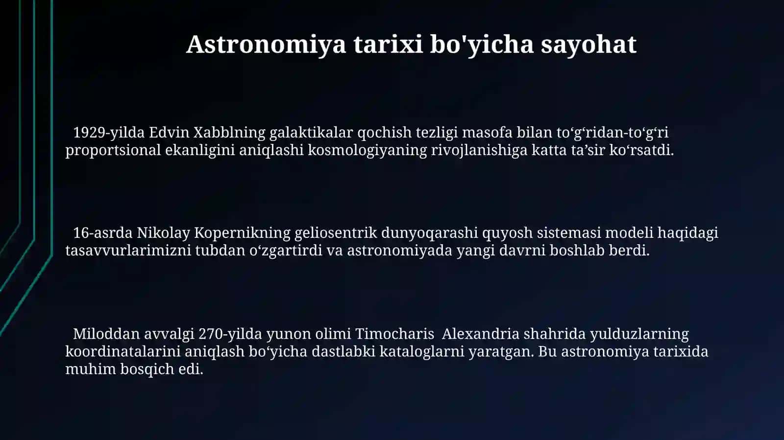 Astronomiya bôylab sayohat 3